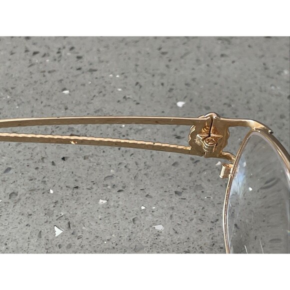 TURA Eyeglasses Mod. 154 CHA Gold Oval Full Rim Eyeglasses Frames ONLY 53-17-135 - Picture 8 of 13